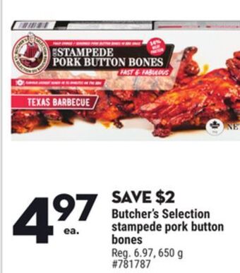 Giant Tiger Butcher's selection stampede pork button bones offer