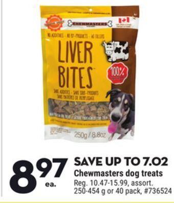 Giant Tiger Chewmasters dog treats offer