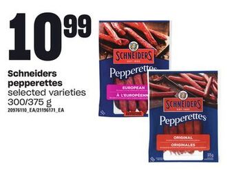 Zehrs Markets Schneiders pepperettes, 300/375 g offer