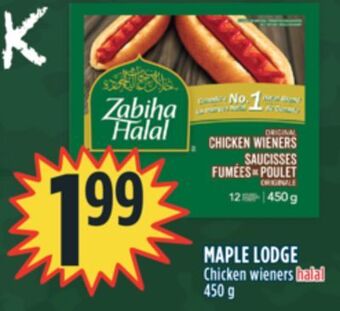 Marché Adonis Maple lodge chicken wieners halal offer