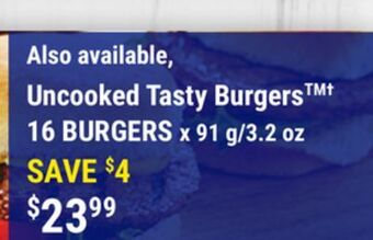 M & M Food Market Fully cooked tasty burgers™† offer