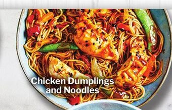 M & M Food Market Chicken dumplings and noodles offer