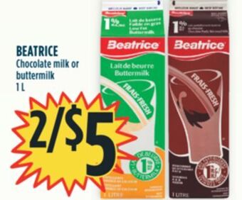 Marché Adonis Beatrice chocolate milk or buttermilk offer