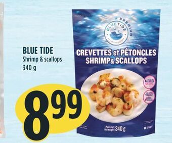 Marché Adonis Blue tide shrimp & scallops offer