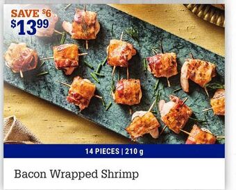 M & M Food Market Bacon wrapped shrimp offer