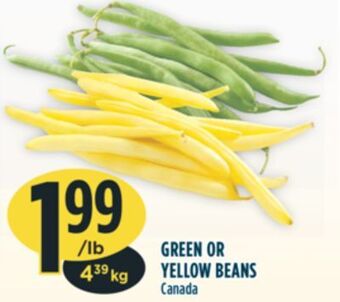 Marché Adonis Green or yellow beans offer