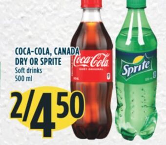 Marché Adonis Coca-cola, canada dry or sprite soft drinks offer