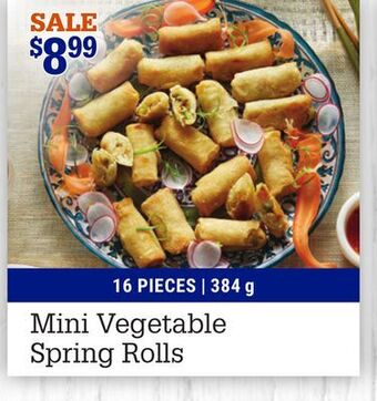 M & M Food Market Mini vegetable spring rolls offer