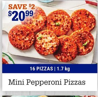 M & M Food Market Mini pepperoni pizzas offer