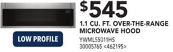 RONA Whirlpool 1.1 cu. ft. over-the-range microwave hood offer