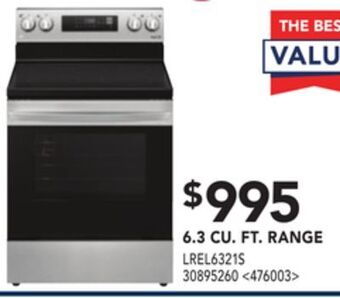 RONA Lg 6.3 cu. ft. range offer
