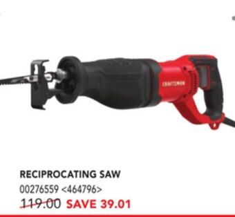 RONA Craftsman reciprocating saw offer