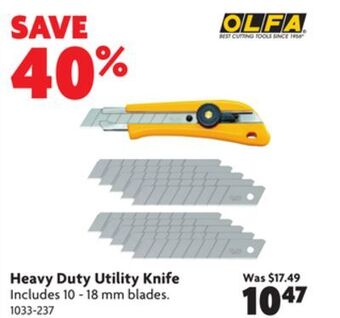 Home Hardware Heavy duty utility knife offer