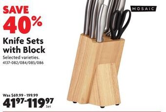 Home Hardware Knife sets with block offer