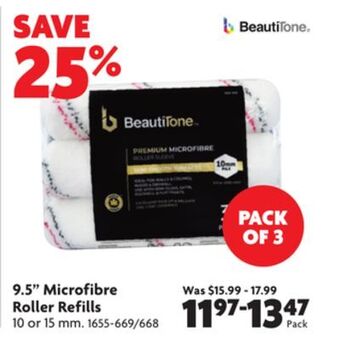 Home Hardware 9.5 microfibre roller refills offer