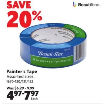 Home Hardware Painter's tape offer