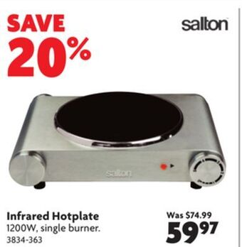 Home Hardware Infrared hotplate offer