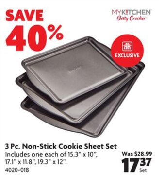 Home Hardware Betty crocker 3 pc. non-stick cookie sheet set offer
