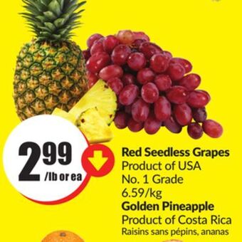 FreshCo Red seedless grapes product of usa no. 1 grade 6.59/kg offer
