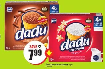 FreshCo Dadu ice cream cones 4 pk offer