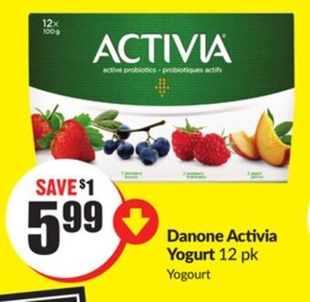 FreshCo Danone activia yogurt 12 pk offer