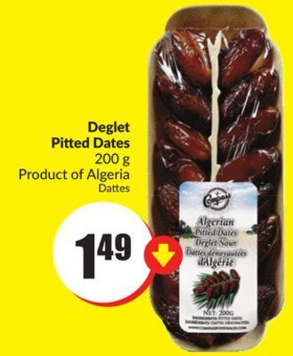 FreshCo Deglet pitted dates 200 g offer