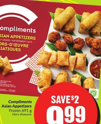 FreshCo Compliments asian appetizers frozen 691 g offer