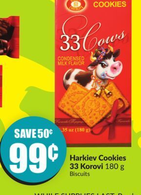 FreshCo Harkiew cookies 33 korovi 180 g offer
