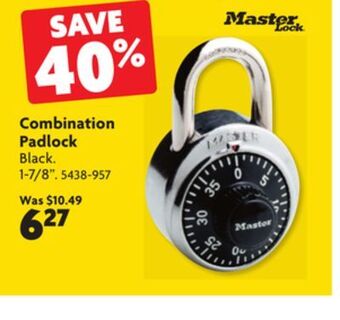 Home Hardware Combination padlock offer