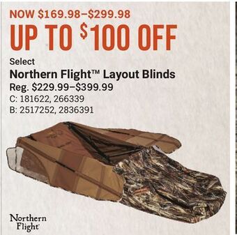 Bass Pro Select northern flight layout blinds offer