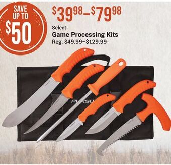 Bass Pro Select game processing kits offer
