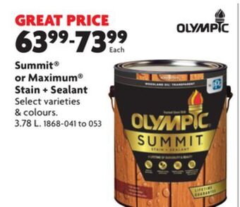 Home Hardware Summit or maximum stain + sealant offer