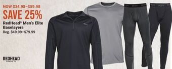 Bass Pro Redhead® men's elite baselayers offer