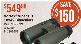 Bass Pro Vortex viper hd 10x42 binoculars offer