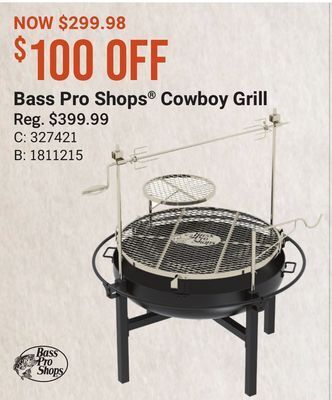 Bass Pro Bass pro shops® cowboy grill offer
