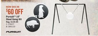 Bass Pro Pursuit 10 steel gong kit offer
