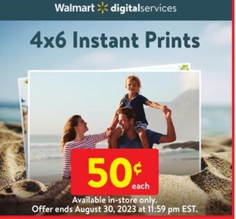 Walmart 4x6 instant prints offer