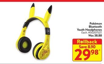 Walmart Pokémon bluetooth youth headphones offer