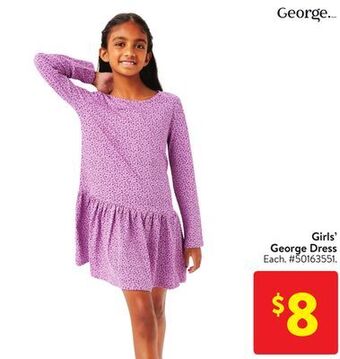 Walmart Girls' george dress offer