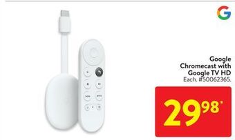 Walmart Google chromecast with google tv hd offer