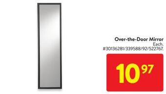 Walmart Over-the-door mirror offer