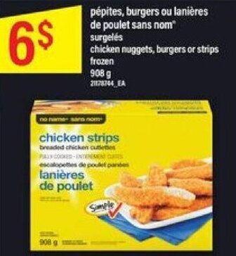 Maxi chicken nuggets, burgers or strips frozen 908g offer