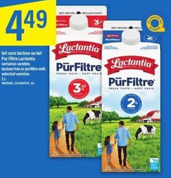Maxi PurFiltre Lactantia lactose free or purfiltre milk selected varieties 2L offer