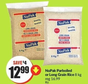 FreshCo NuPak Parboiled or Long Grain Rice 8 kg offer