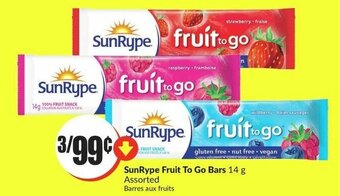 FreshCo SunRype Fruit To Go Bars 14 g offer