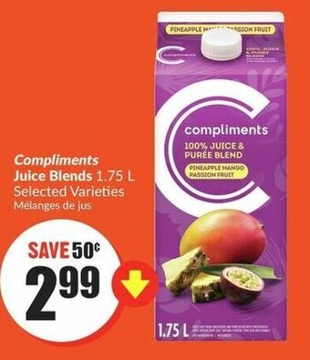 FreshCo Compliments Juice Blends 1.75 L offer