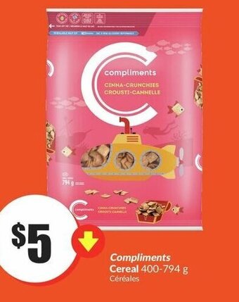 FreshCo Compliments Cereal 400-794 g offer