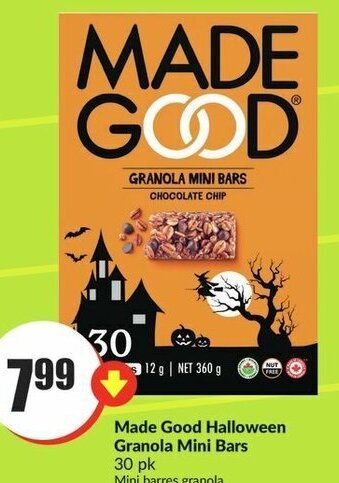 FreshCo Made Good Halloween Granola Mini Bars 30 pk offer