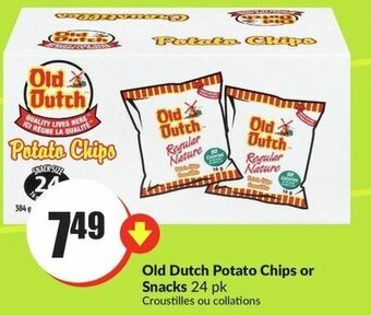 FreshCo Old Dutch Potato Chips or Snacks 24 pk offer