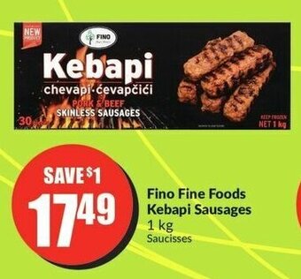 FreshCo Fino Fine Foods Kebapi Sausages 1 kg offer